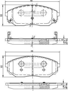 Nipparts J3600318 - Гальмівні колодки, дискові гальма avtolavka.club