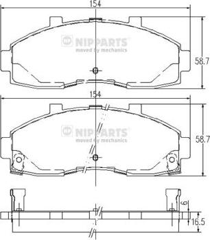 Nipparts J3600313 - Гальмівні колодки, дискові гальма avtolavka.club