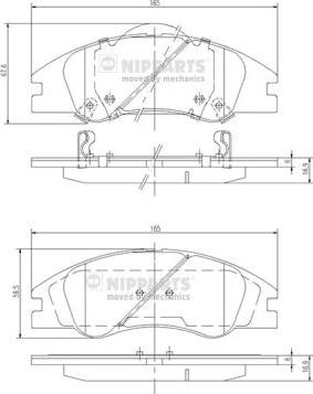 Nipparts J3600326 - Гальмівні колодки, дискові гальма avtolavka.club