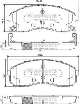 Nipparts J3600328 - Гальмівні колодки, дискові гальма avtolavka.club