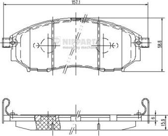 Nipparts J3601094 - Гальмівні колодки, дискові гальма avtolavka.club