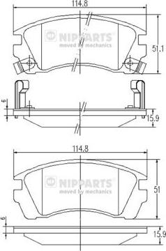 Nipparts J3601049 - Гальмівні колодки, дискові гальма avtolavka.club