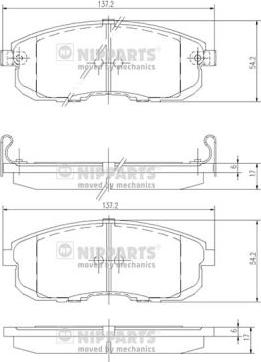 Nipparts J3601044 - Гальмівні колодки, дискові гальма avtolavka.club