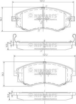 Nipparts J3601055 - Гальмівні колодки, дискові гальма avtolavka.club