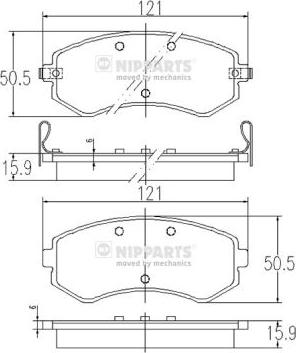 Nipparts J3601060 - Гальмівні колодки, дискові гальма avtolavka.club