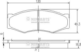 Nipparts J3601011 - Гальмівні колодки, дискові гальма avtolavka.club