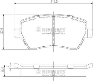 Nipparts J3601085 - Гальмівні колодки, дискові гальма avtolavka.club