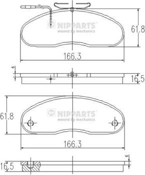 Nipparts J3601081 - Гальмівні колодки, дискові гальма avtolavka.club