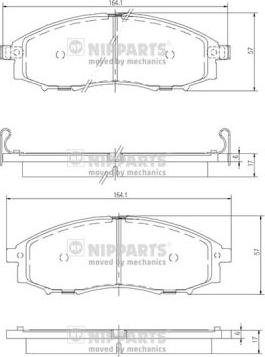 Nipparts J3601088 - Гальмівні колодки, дискові гальма avtolavka.club