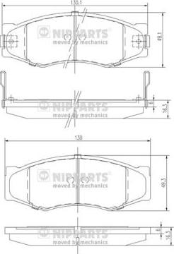 Nipparts J3601033 - Гальмівні колодки, дискові гальма avtolavka.club