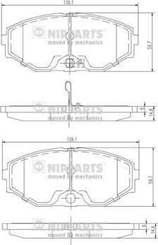 Nipparts J3601074 - Гальмівні колодки, дискові гальма avtolavka.club