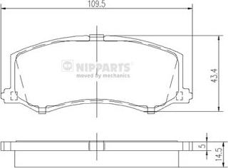 Nipparts J3608010 - Гальмівні колодки, дискові гальма avtolavka.club