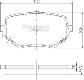 Nipparts J3608017 - Гальмівні колодки, дискові гальма avtolavka.club