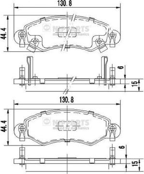 Nipparts J3608025 - Гальмівні колодки, дискові гальма avtolavka.club