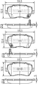 Nipparts J3608026 - Гальмівні колодки, дискові гальма avtolavka.club