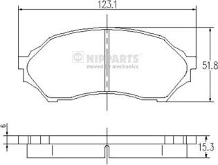 Nipparts J3603047 - Гальмівні колодки, дискові гальма avtolavka.club