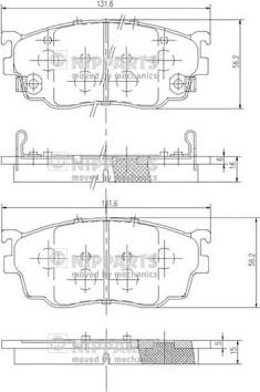 Nipparts J3603051 - Гальмівні колодки, дискові гальма avtolavka.club