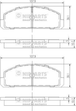 Nipparts J3603014 - Гальмівні колодки, дискові гальма avtolavka.club