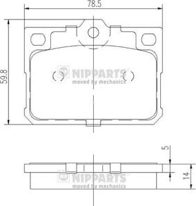 Nipparts J3603010 - Гальмівні колодки, дискові гальма avtolavka.club