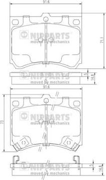 Nipparts J3603035 - Гальмівні колодки, дискові гальма avtolavka.club