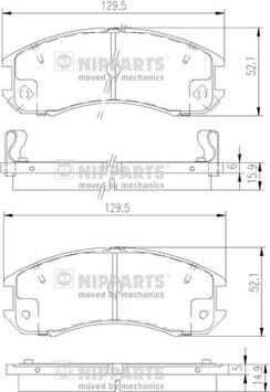 Nipparts J3603031 - Гальмівні колодки, дискові гальма avtolavka.club