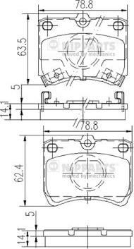 Nipparts J3603032 - Гальмівні колодки, дискові гальма avtolavka.club