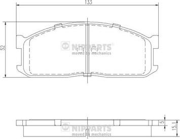 Nipparts J3603025 - Гальмівні колодки, дискові гальма avtolavka.club