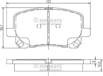 Nipparts J3602096 - Гальмівні колодки, дискові гальма avtolavka.club