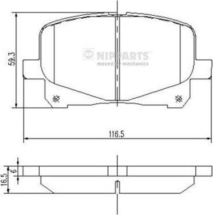 Nipparts J3602090 - Гальмівні колодки, дискові гальма avtolavka.club