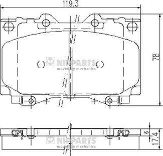 Nipparts J3602097 - Гальмівні колодки, дискові гальма avtolavka.club