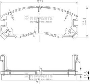 Nipparts J3602049 - Гальмівні колодки, дискові гальма avtolavka.club