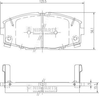 Nipparts J3602045 - Гальмівні колодки, дискові гальма avtolavka.club