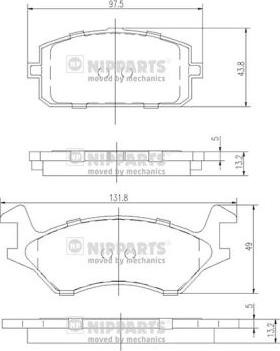 Nipparts J3602041 - Гальмівні колодки, дискові гальма avtolavka.club