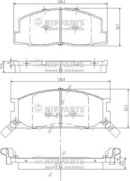 Nipparts J3602042 - Гальмівні колодки, дискові гальма avtolavka.club