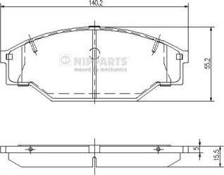 Nipparts J3602047 - Гальмівні колодки, дискові гальма avtolavka.club