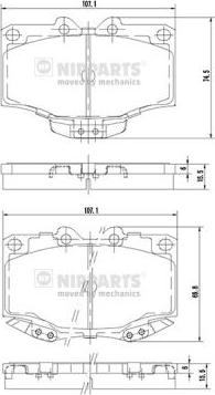 Nipparts J3602056 - Гальмівні колодки, дискові гальма avtolavka.club