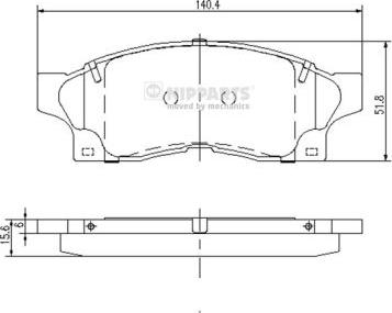 Nipparts J3602058 - Гальмівні колодки, дискові гальма avtolavka.club