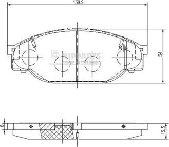 Nipparts J3602053 - Гальмівні колодки, дискові гальма avtolavka.club