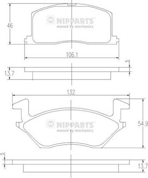 Nipparts J3602057 - Гальмівні колодки, дискові гальма avtolavka.club