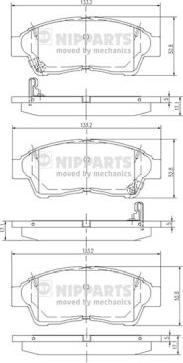 Nipparts J3602064 - Гальмівні колодки, дискові гальма avtolavka.club