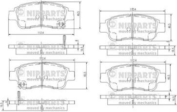 Nipparts J3602086 - Гальмівні колодки, дискові гальма avtolavka.club