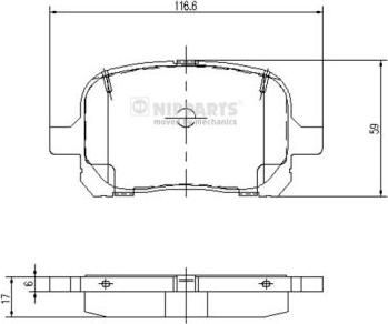 Nipparts J3602081 - Гальмівні колодки, дискові гальма avtolavka.club