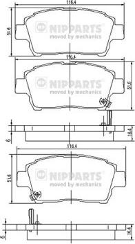 Nipparts J3602088 - Гальмівні колодки, дискові гальма avtolavka.club