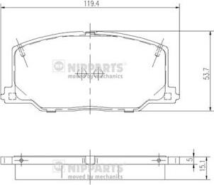 Nipparts J3602037 - Гальмівні колодки, дискові гальма avtolavka.club