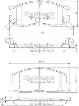 Nipparts J3602074 - Гальмівні колодки, дискові гальма avtolavka.club