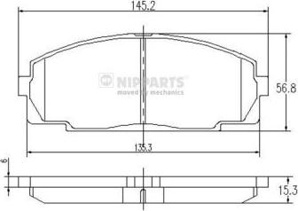 Nipparts J3602076 - Гальмівні колодки, дискові гальма avtolavka.club