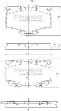 Nipparts J3602071 - Гальмівні колодки, дискові гальма avtolavka.club