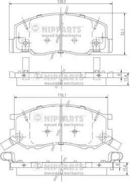 Nipparts J3602114 - Гальмівні колодки, дискові гальма avtolavka.club