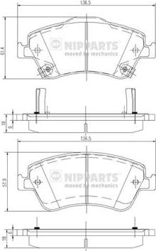 Nipparts J3602124 - Гальмівні колодки, дискові гальма avtolavka.club