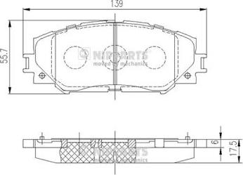 Nipparts J3602120 - Гальмівні колодки, дискові гальма avtolavka.club